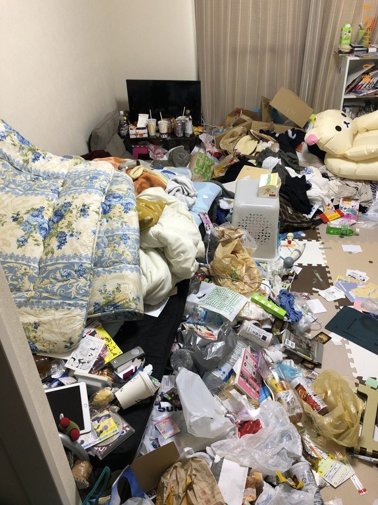 【甲賀市水口町】シングルベッド等の回収と部屋の片づけ作業ご依頼