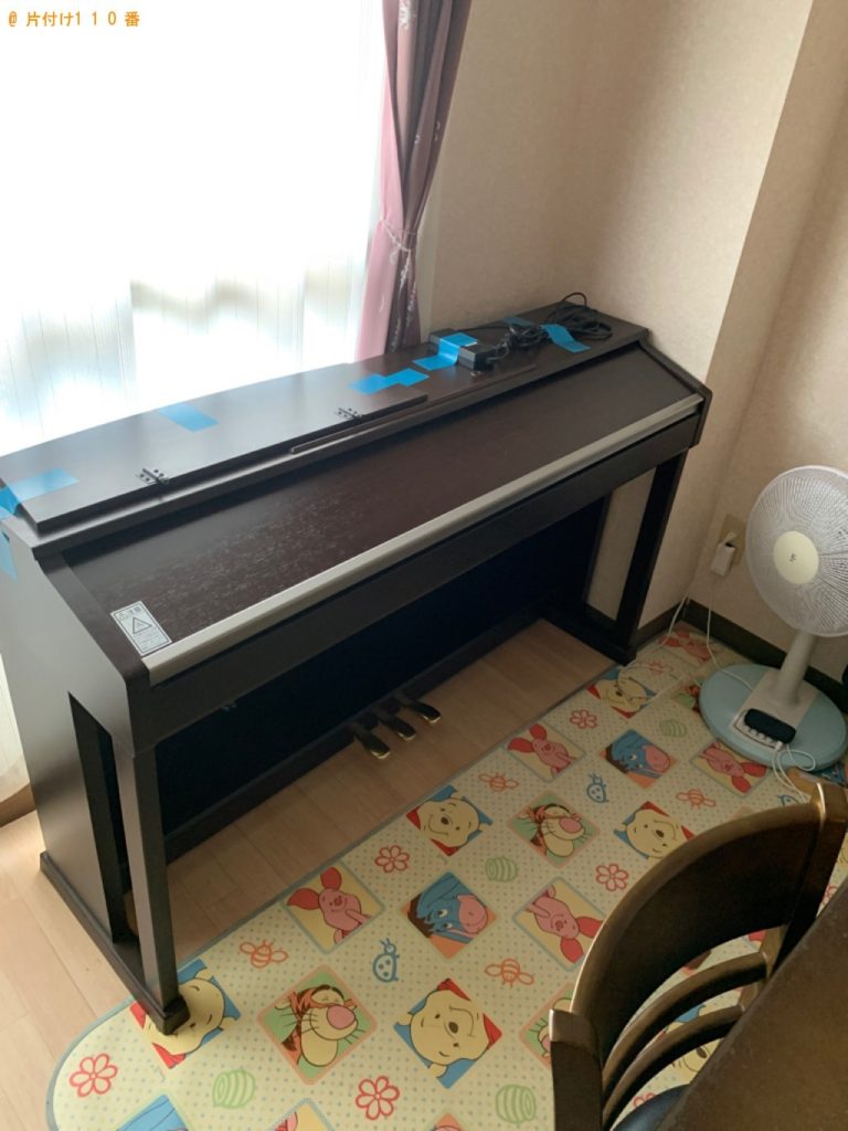 【大津市】電子ピアノ、セミダブルベッドの回収・処分ご依頼