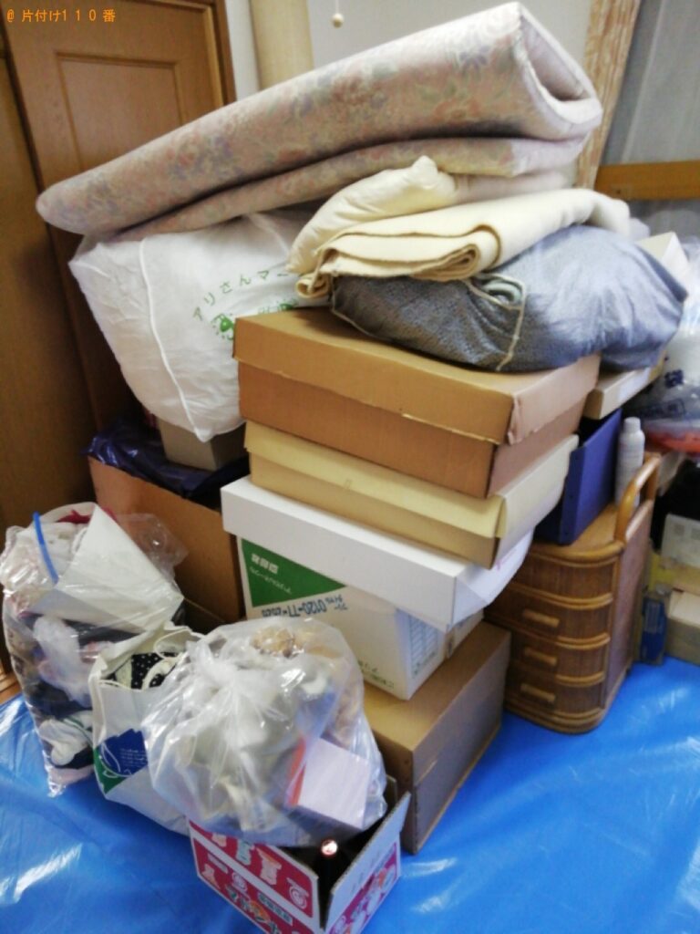 【大津市】布団、衣類収納ケース、一般ごみ等の回収・処分ご依頼