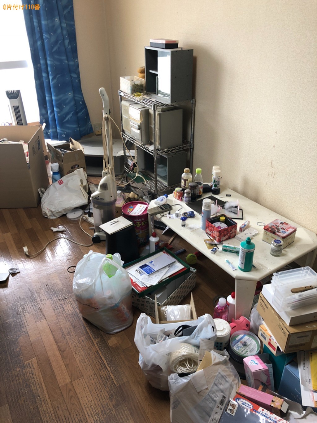 【近江八幡市】洗濯機、メタルラック、コンポ、テーブル等の回収
