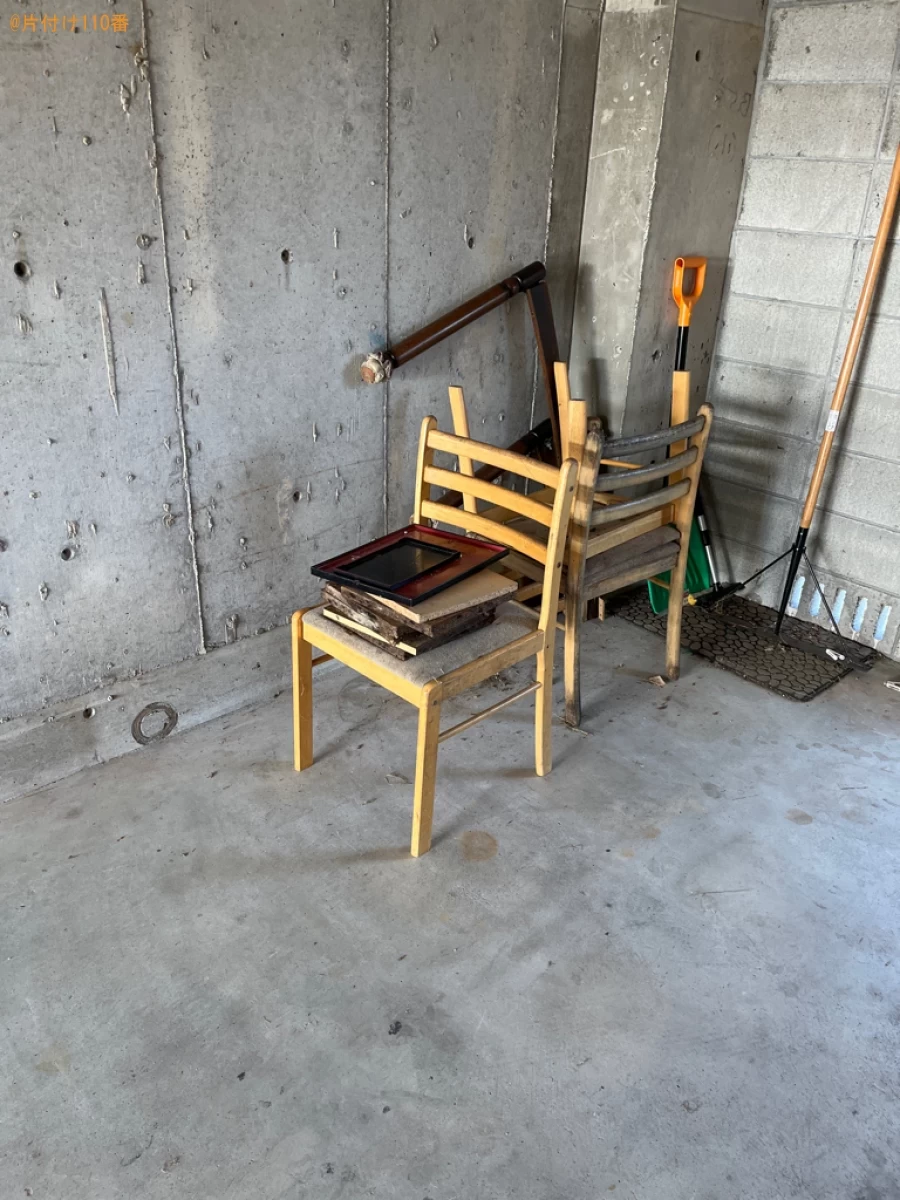 【蒲生郡日野町】マットレス付きシングルベッド、椅子の回収・処分