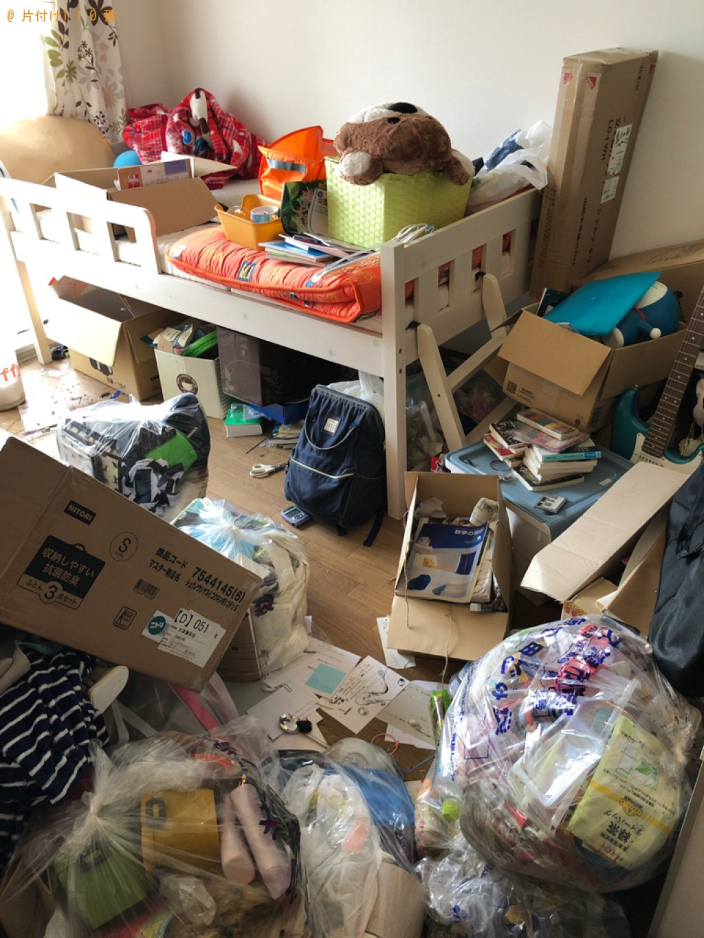 【大津市】8畳にある不用品の回収とハウスクリーニングご依頼