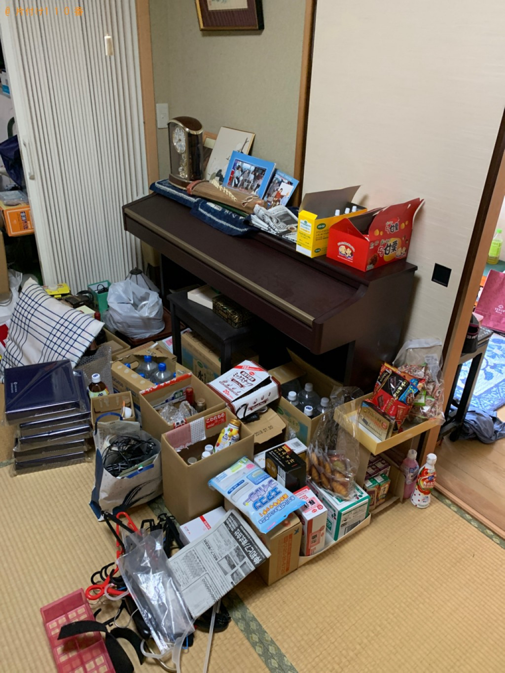 【大津市】折り畳みベッド、テーブル、オルガン、ヒーター等の回収