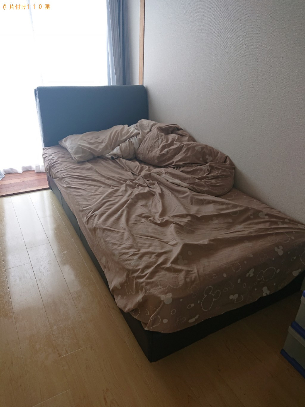 【東近江市】マットレス付きシングルベッド、衣装ケース等の回収